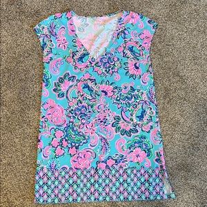 Lilly Pulitzer Vibrant Floral and Geometric Dress small